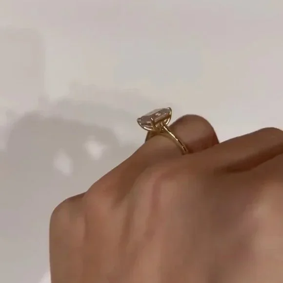 Certified 2.5 ct. t.w. Moissanite Diamond Emerald Cut Engagement Ring NEW - Picture 12 of 15